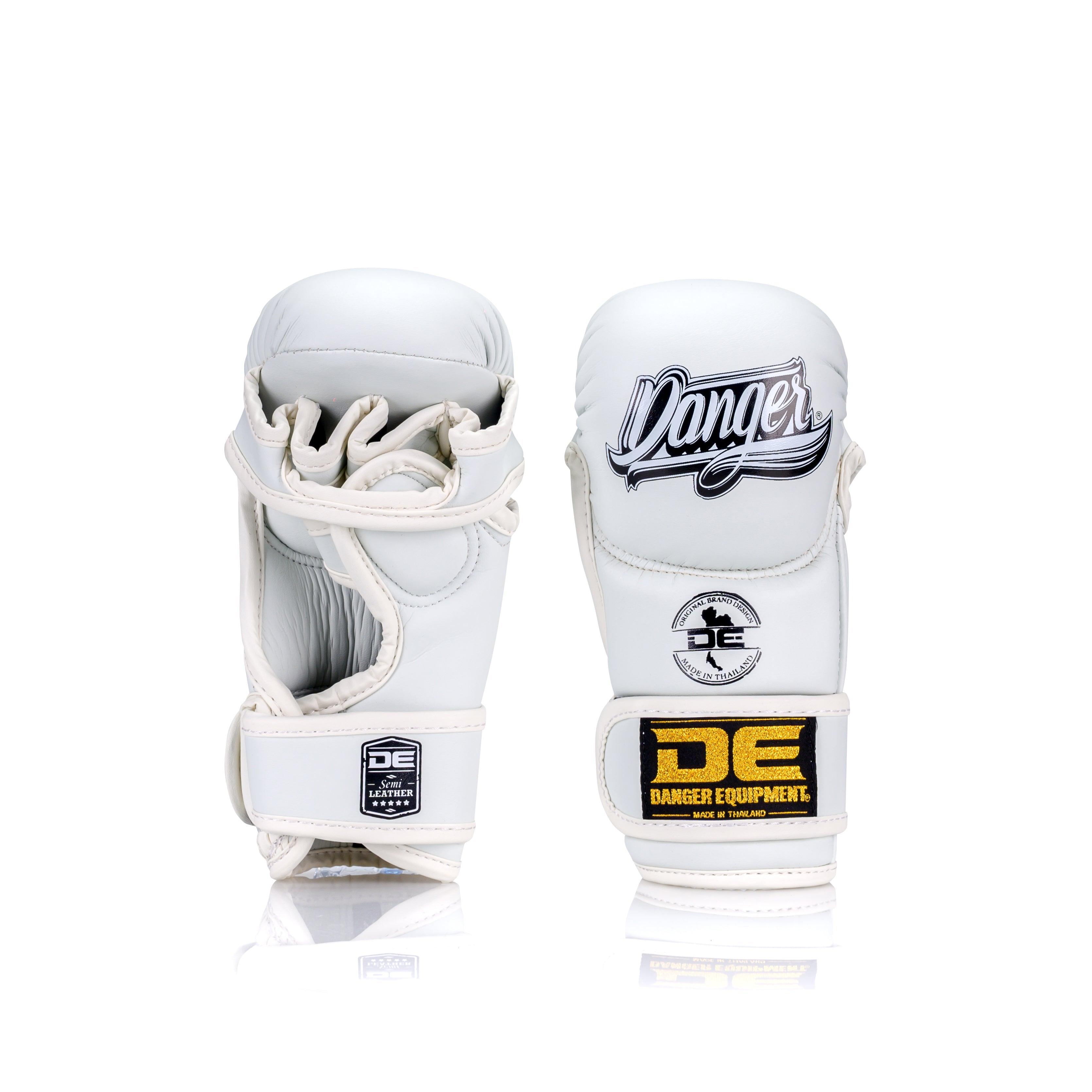 White Danger Equipment MMA Sparring Glove Semi-Leather Back/Front