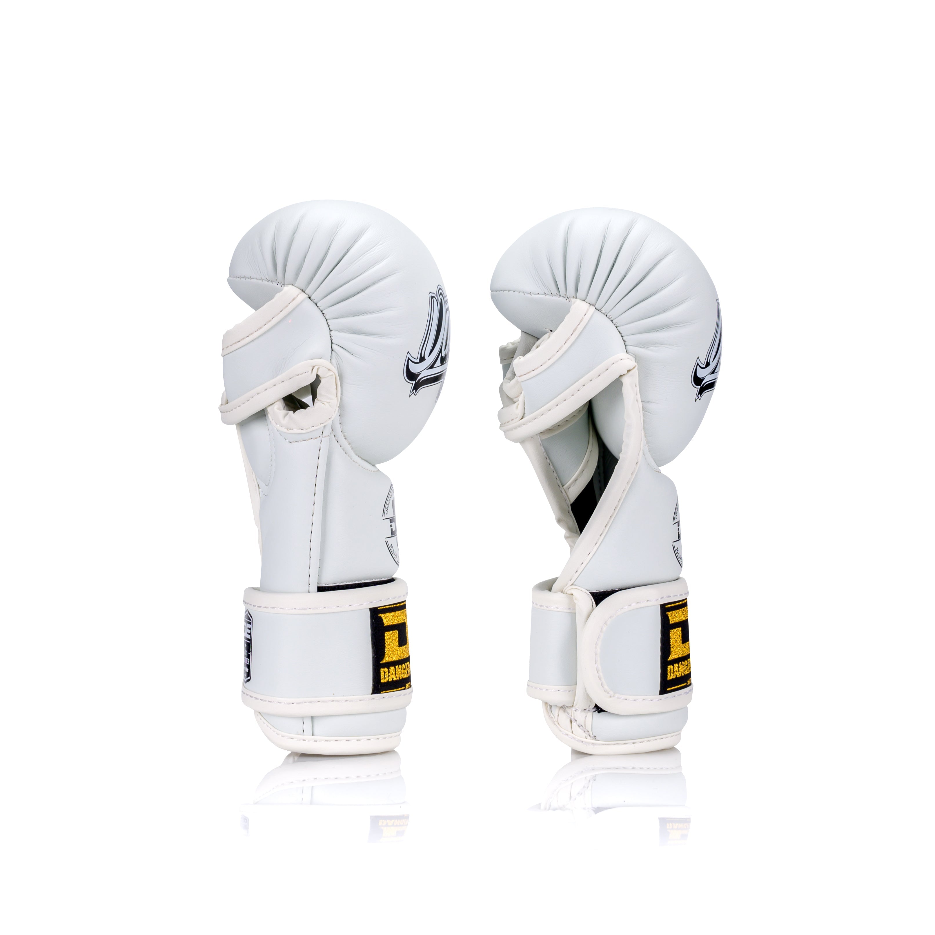 White Danger Equipment MMA Sparring Glove  Semi-Leather Side
