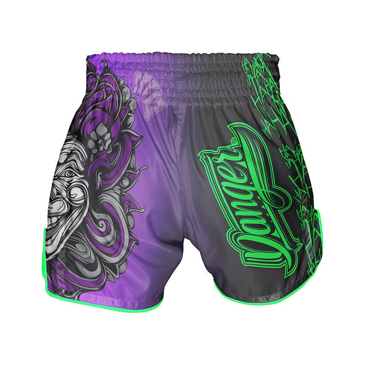 Danger Equipment Muay Thai Short Green/Purple Back