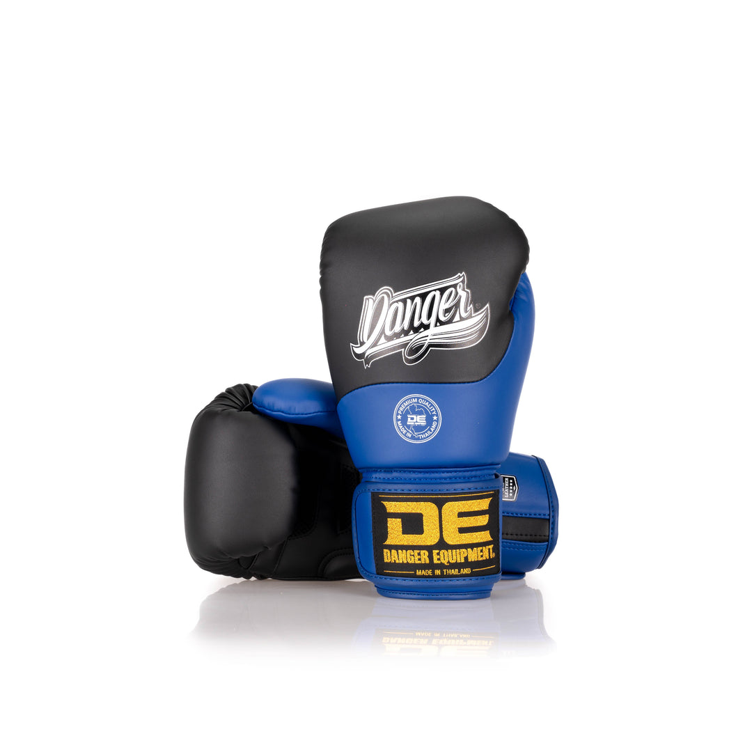 Blue Danger Equipment Supermax 2.0 Boxing Gloves Semi-Leather Back/Frontr