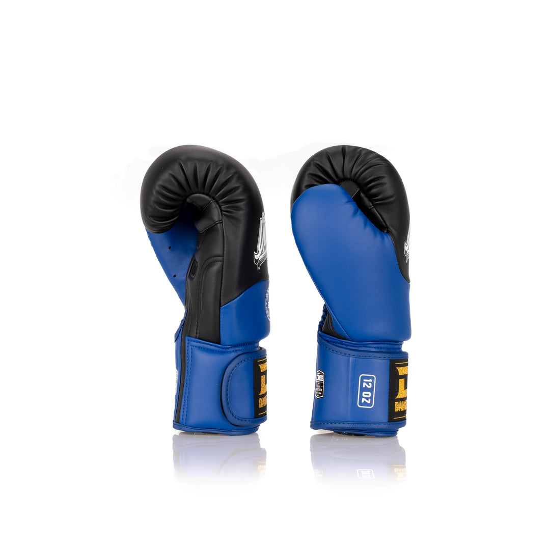 Blue Danger Equipment Supermax 2.0 Boxing Gloves Semi-Leather Side