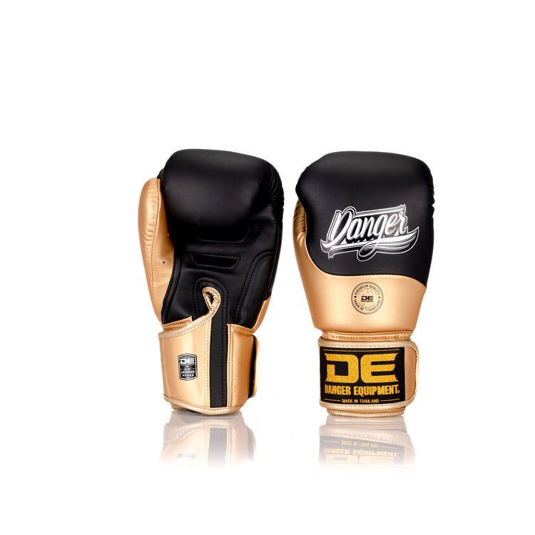 Gold Danger Equipment Supermax 2.0 Boxing Gloves Semi-Leather Back/Front