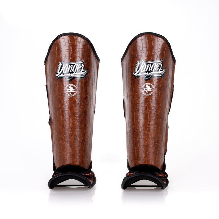 Brown Danger Equipment Thai Legend Shinguard Front