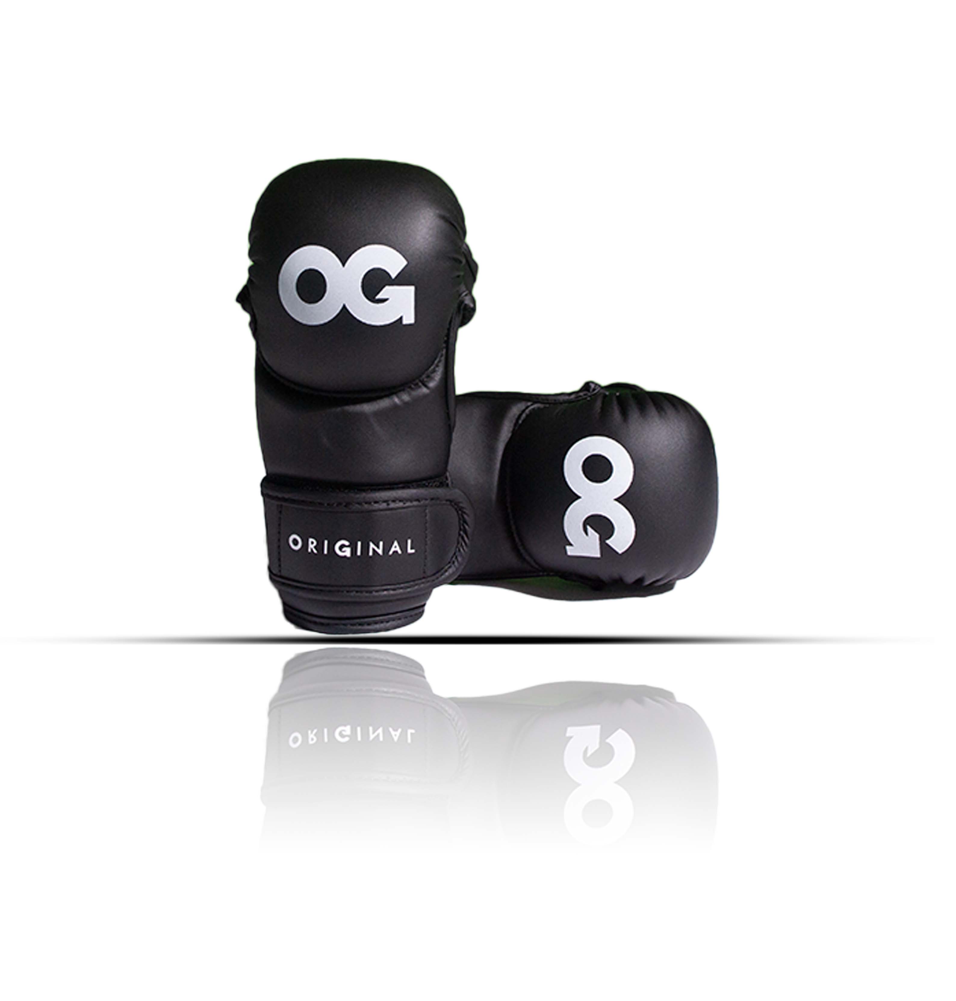 Black OG MMA Sparring Gloves Fightwear Front/Back