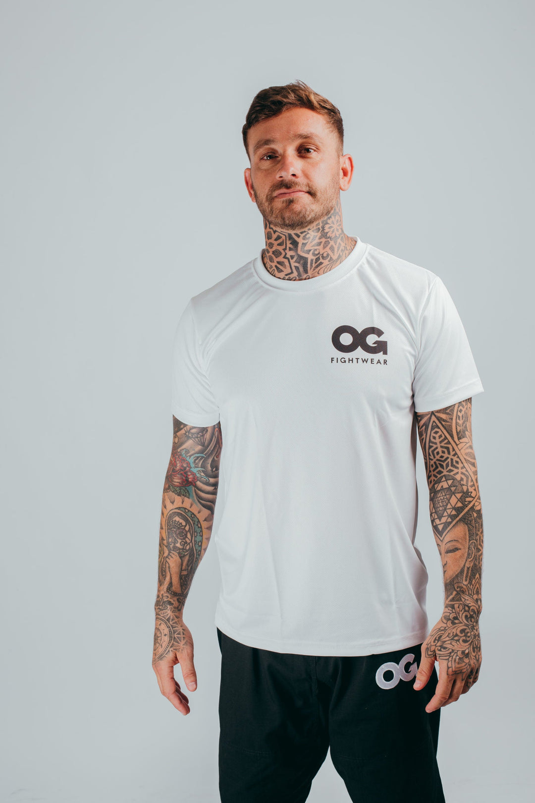 White OG Performance T-Shirt  Fightwear Front