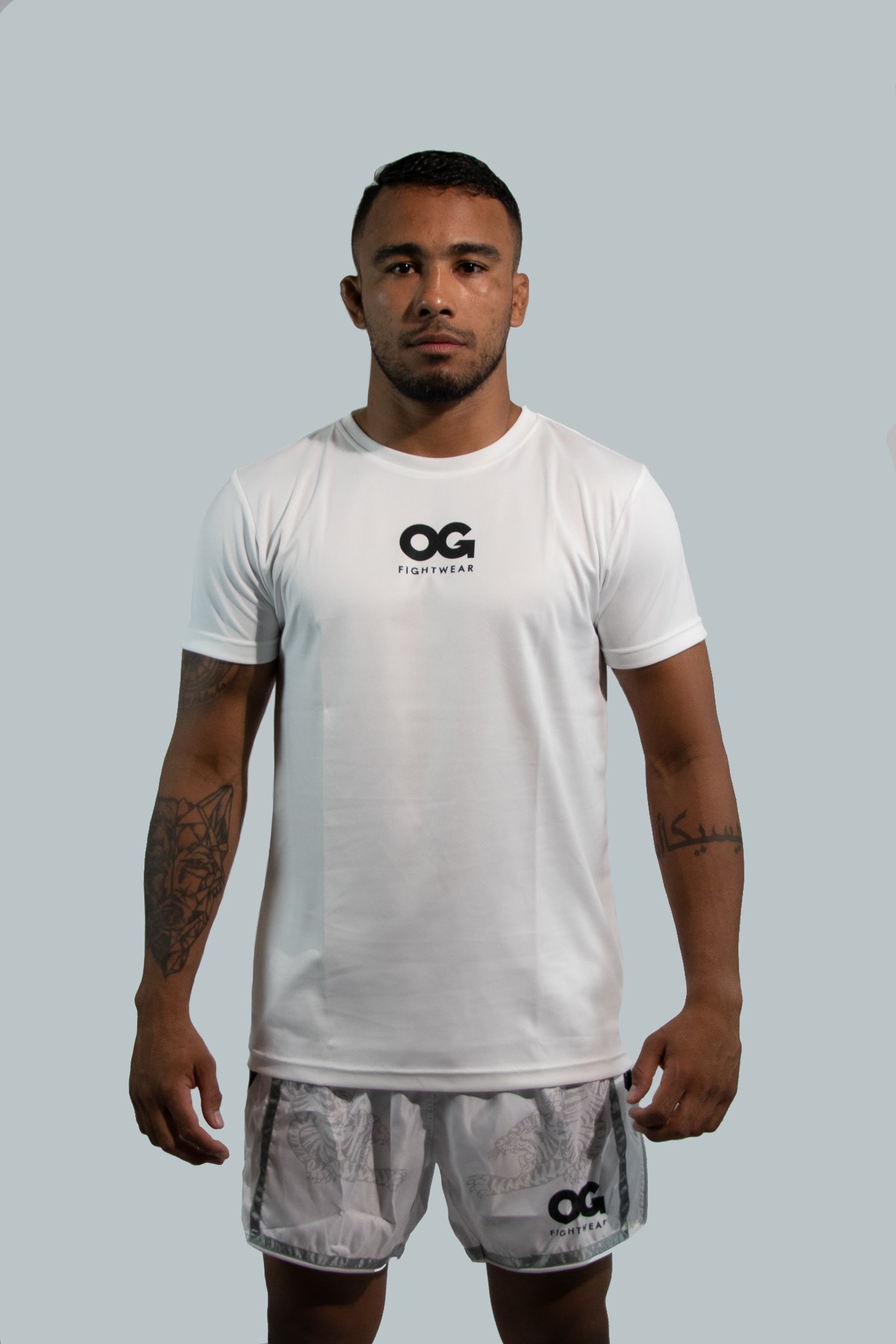 White OG Training T-Shirt Fightwear Front