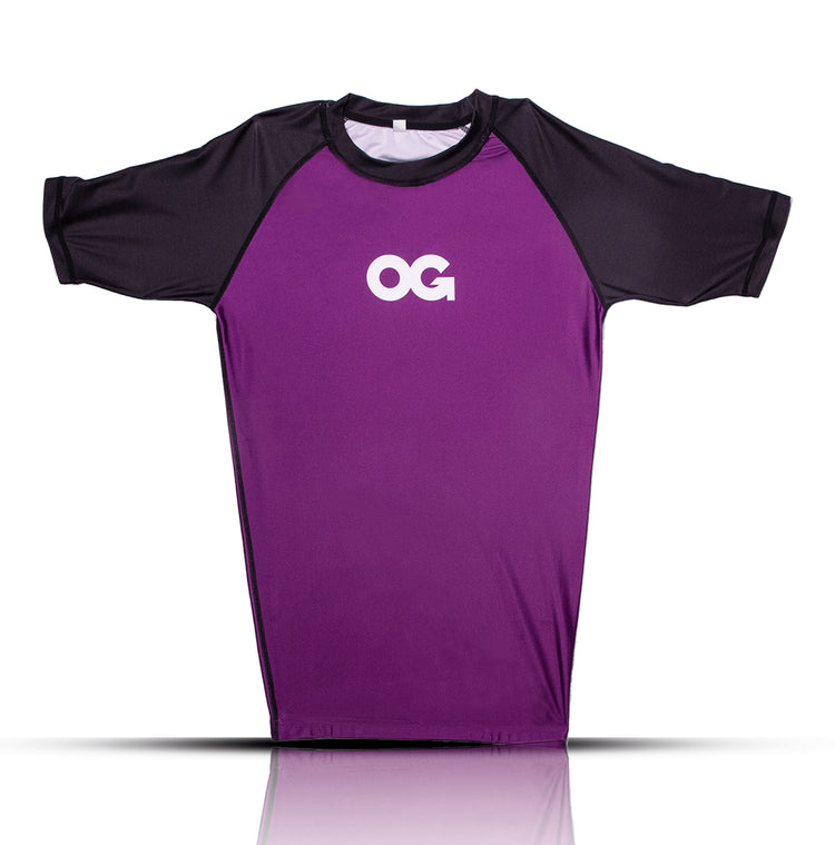 Purple OG Unisex Short Sleeve Rashguard OG Fightwear Front