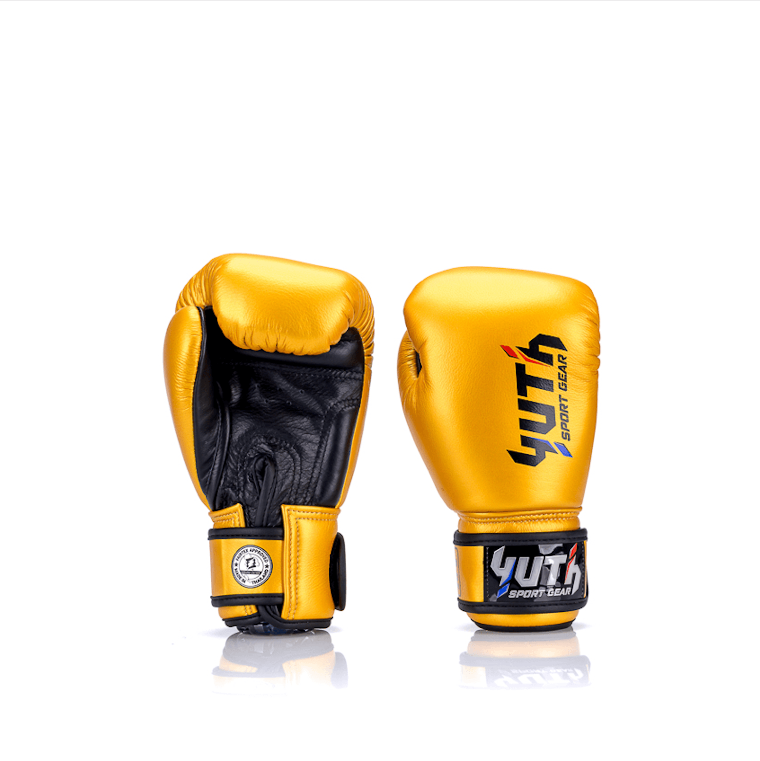 Gold Yuth Boxing Gloves Kids Front/Back