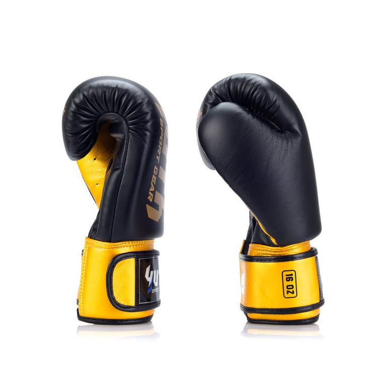 Black/Gold Yuth - Gold Line Boxing Gloves Yuth 8oz Side