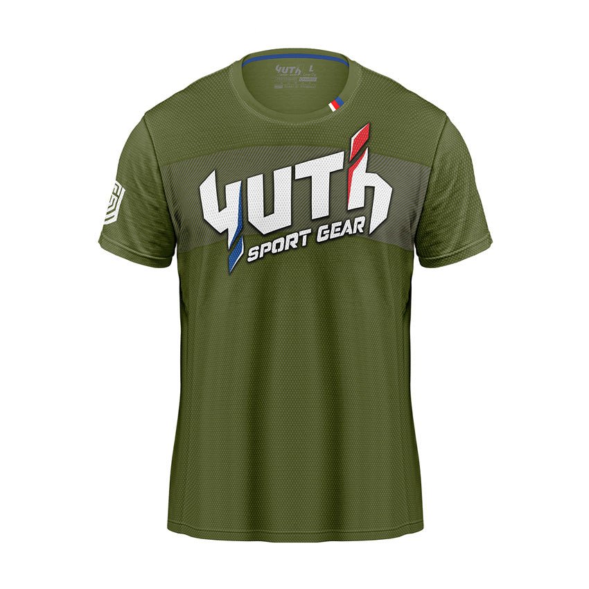 Army Green  Yuth Men's Chest T-shirt Front