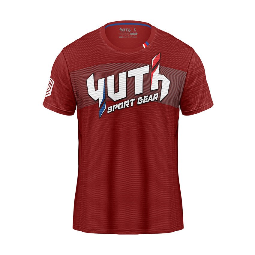 Maroon Yuth Men's Chest T-shirt Front