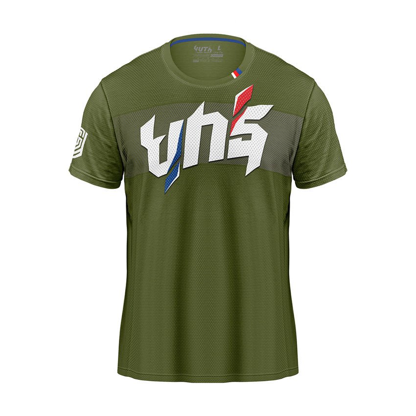 Army Green  Yuth Men's Chest Thai T-shirt Front