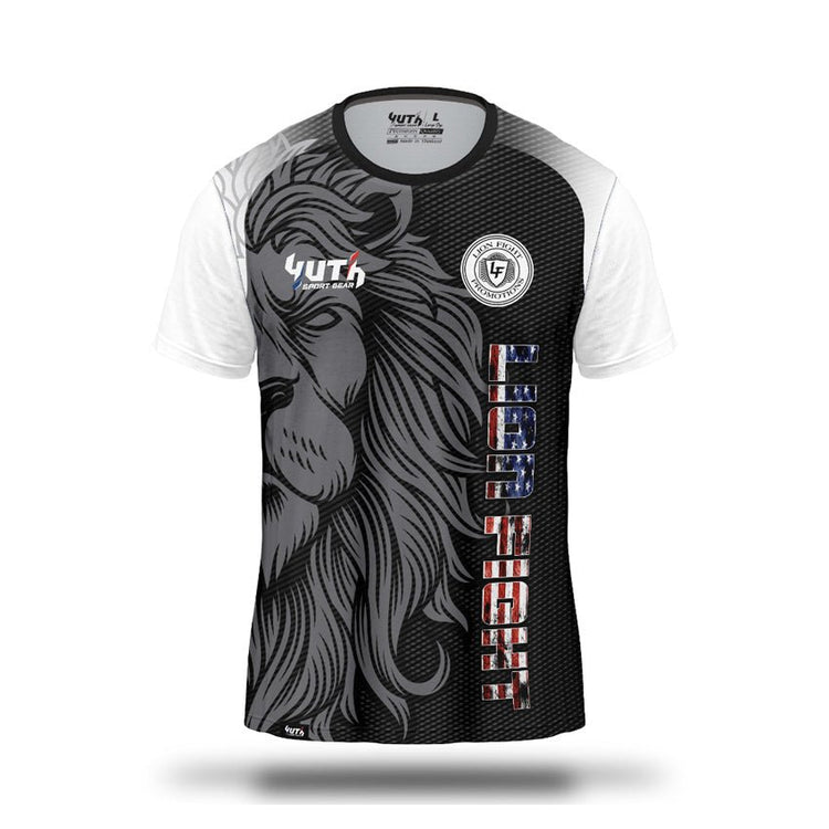 Black Yuth Men's Lion Fight T-Shirt Front