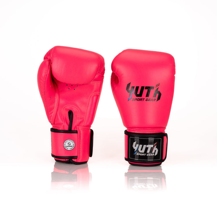 Hot Pink Yuth - Signature Line Boxing Gloves 8oz Back/Front