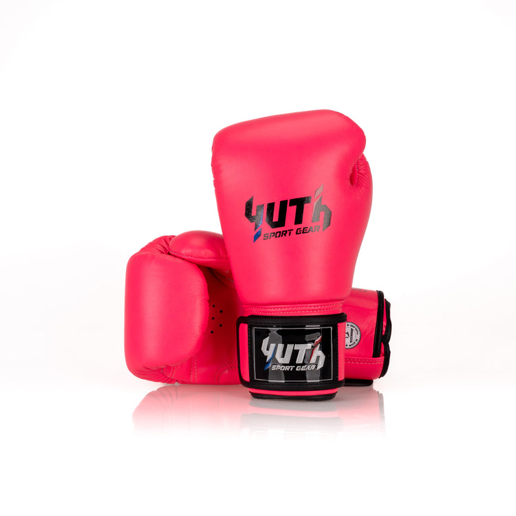 Hot Pink Yuth - Signature Line Boxing Gloves 8oz Back/Front