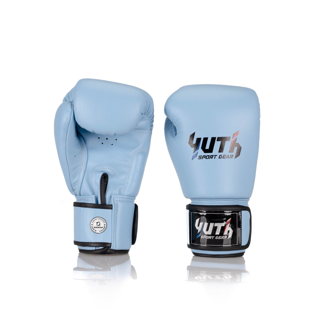 Powder Blue Yuth - Signature Line Boxing Gloves 8oz Back/Front