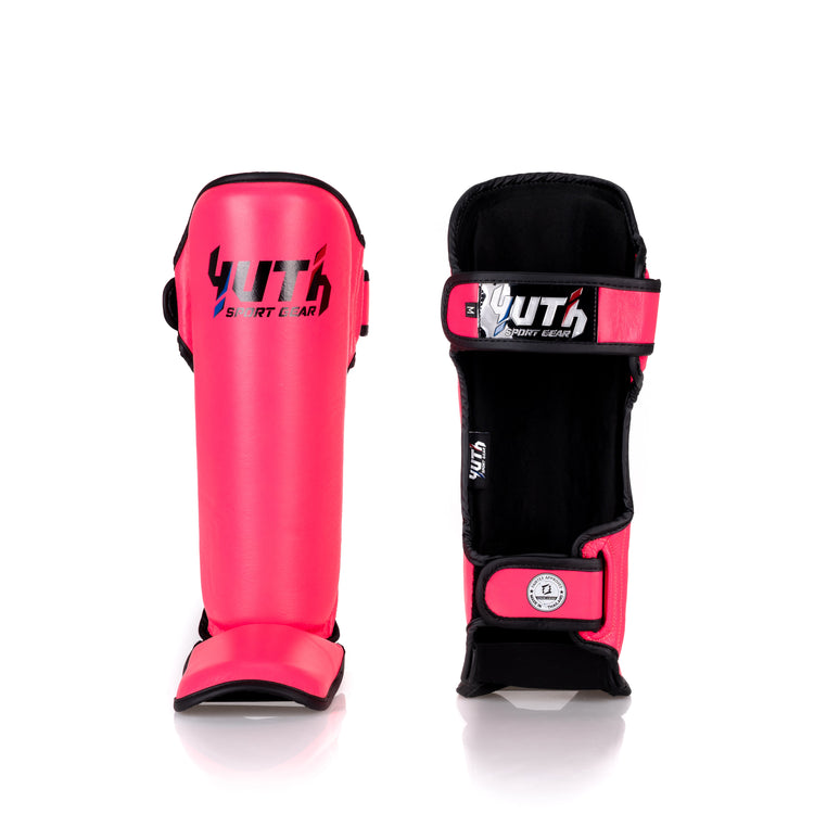 Hot Pink Yuth - Signature Line Shin Guard Front/Back