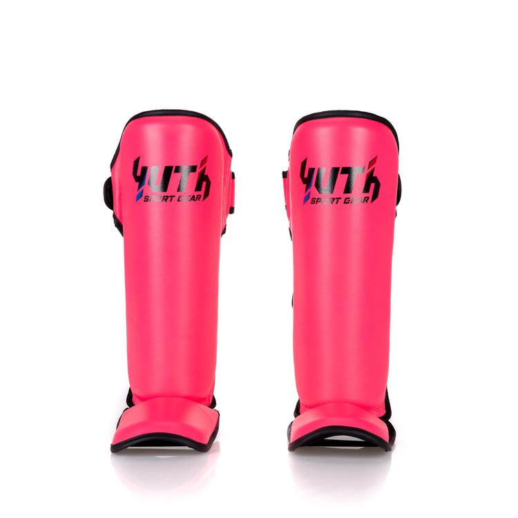 Hot Pink Yuth - Signature Line Shin Guard Front
