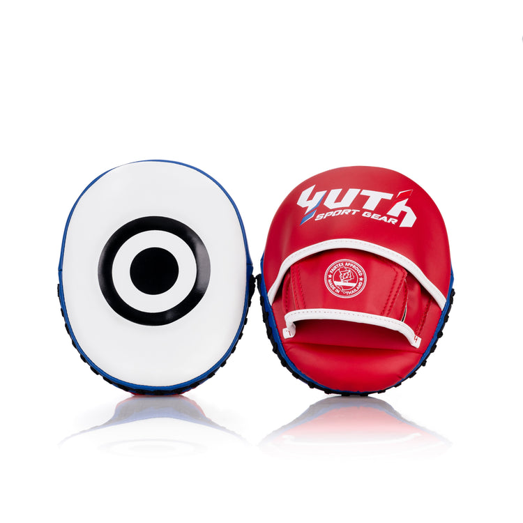 White/Blue/Red Yuth-Speed Mitts Front/Back