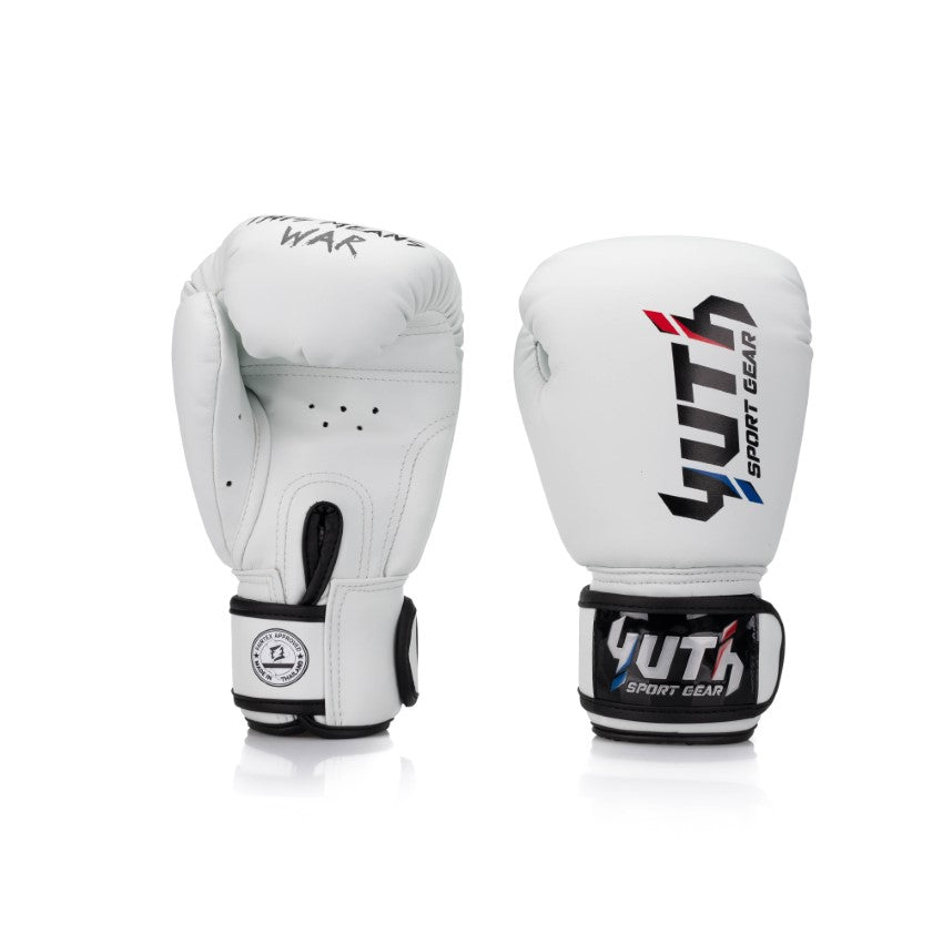 White Yuth-Sport Line Boxing Gloves Kids 4oz Back/Front