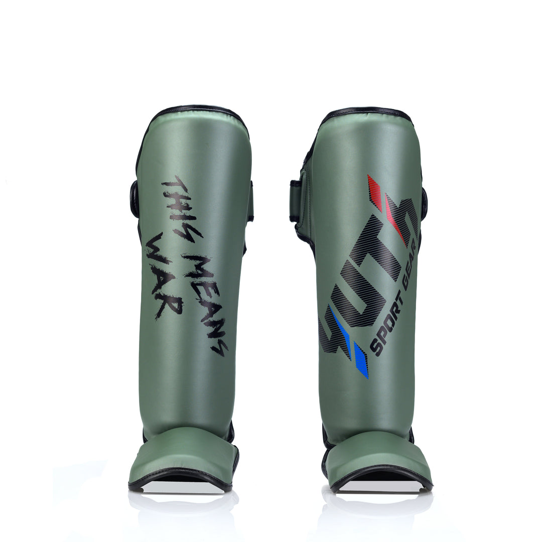 Army Green Yuth-Sport Line Shinguard Front