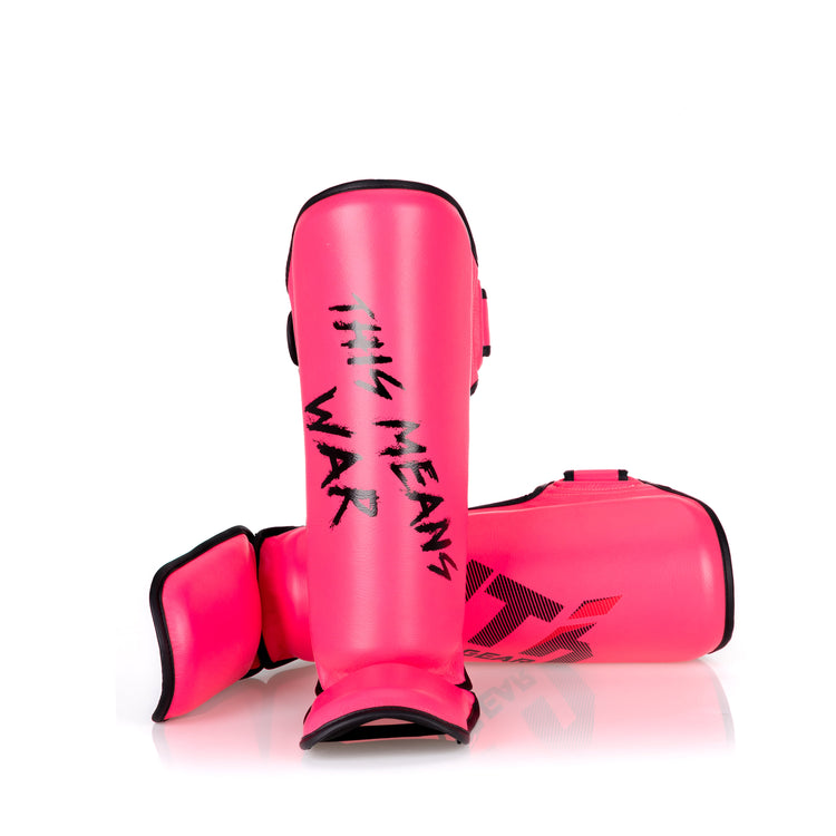 Hot Pink Yuth-Sport Line Shinguard Front