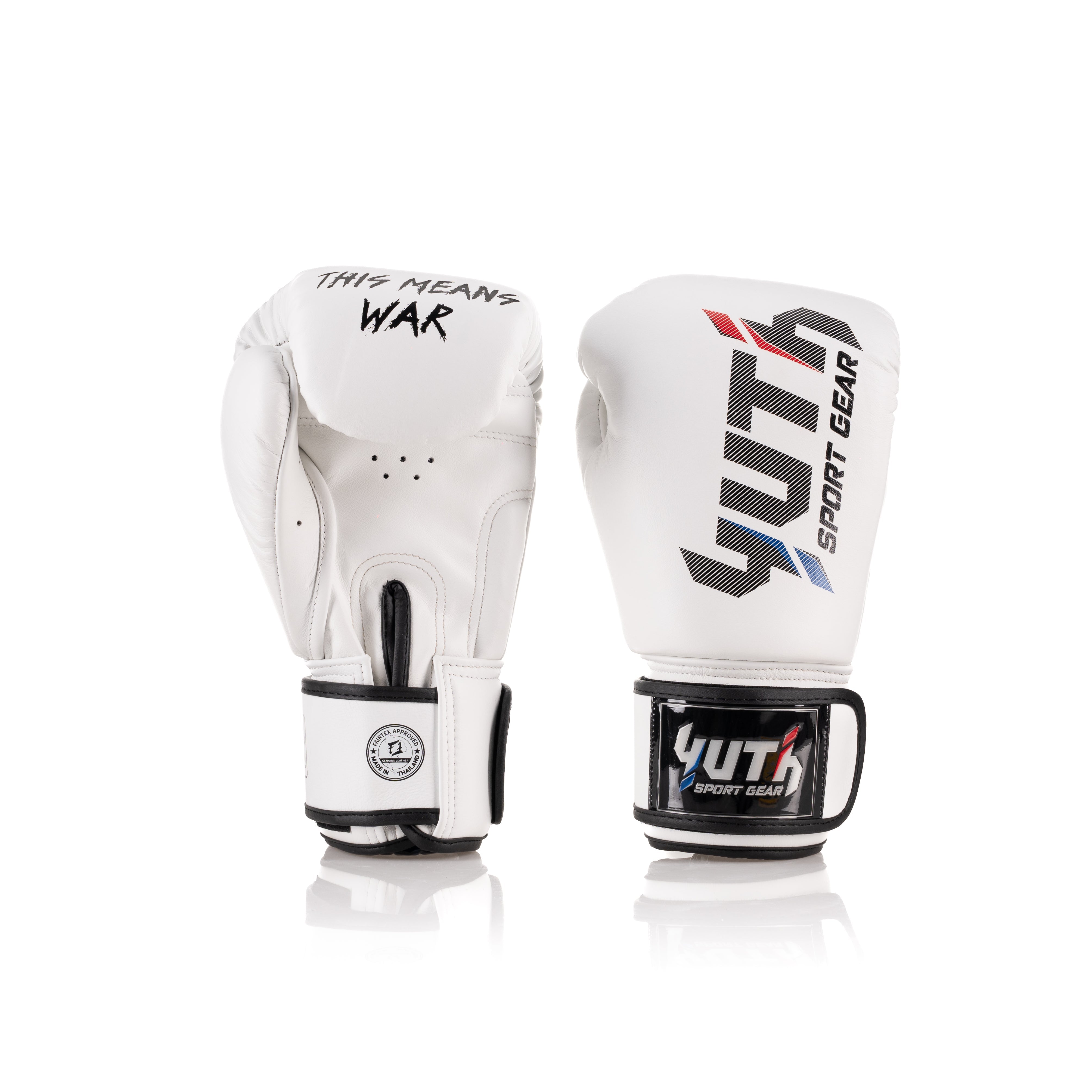 Classic White Yuth - Sport Line Boxing Gloves 8oz Back/Front