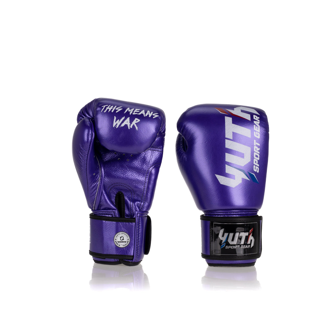 Purple  Yuth - Sport Line Boxing Gloves 8oz Back/Front