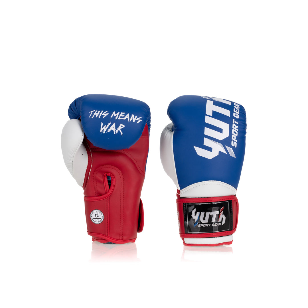 Red/White/Blue Yuth - Supportive Boxing Gloves 8oz Back/Front