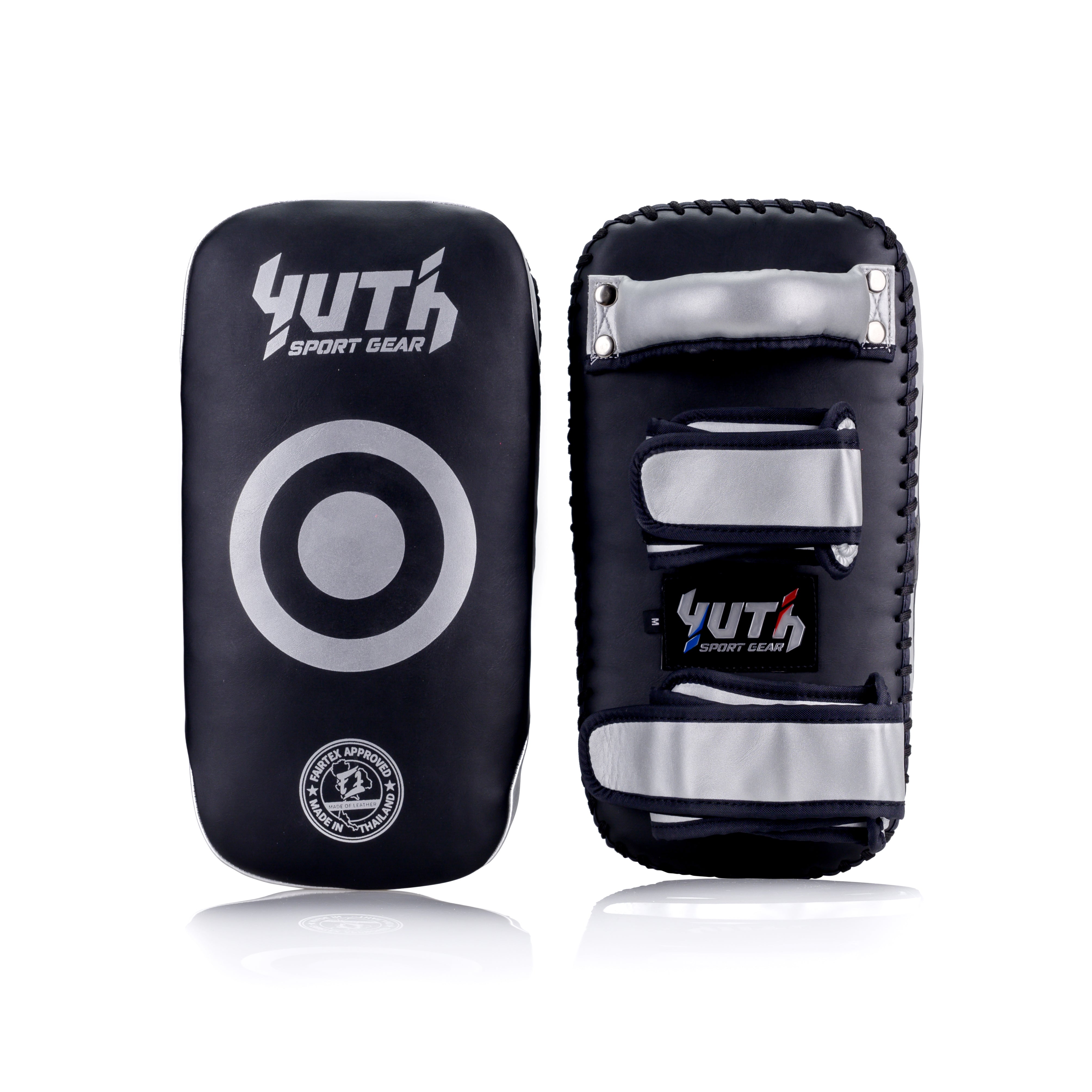 Black/Silver Yuth Thai Pads Front/Back