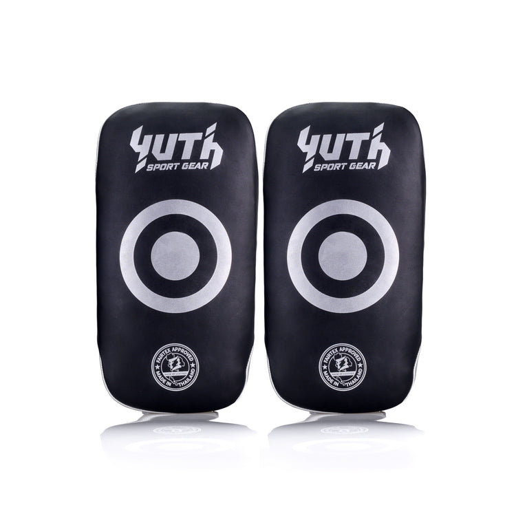Black/Silver Yuth Thai Pads Front