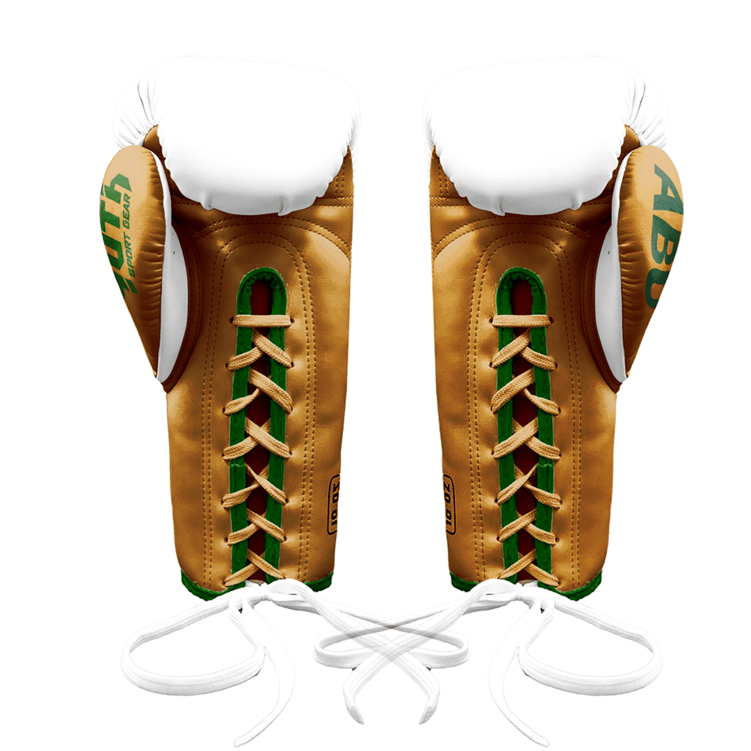 Yuth X ABU White/Gold Boxing Gloves - Fight.ShopYuth8oz