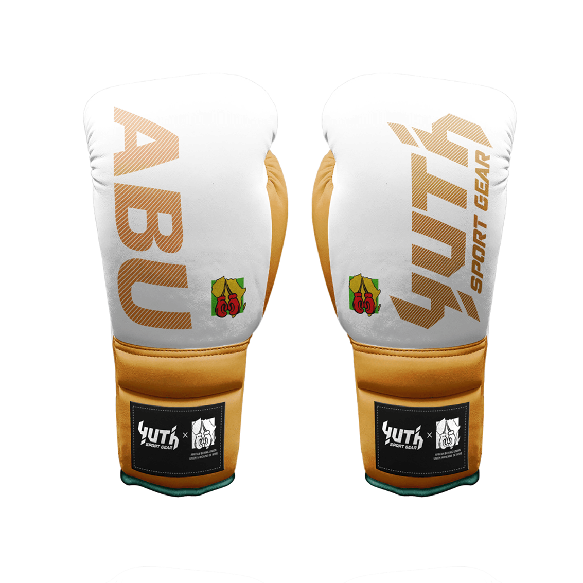 Yuth X ABU White/Gold Boxing Gloves - Fight.ShopYuth8oz