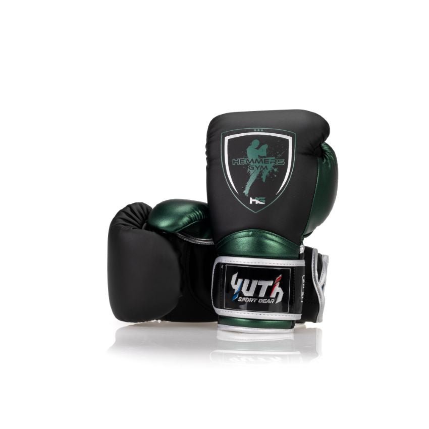 Yuth X Hemmers Gym Black/Green Boxing Gloves - Fight.ShopBoxing GlovesYuth x Hemmers Gym8oz