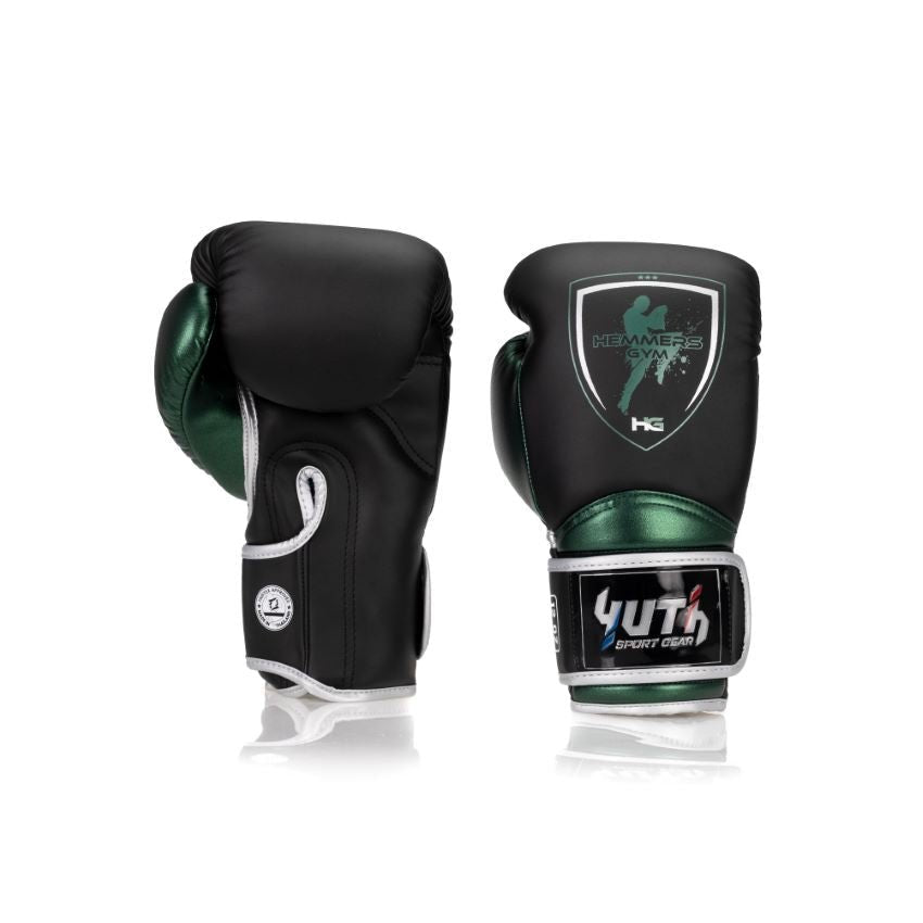 Yuth X Hemmers Gym Black/Green Boxing Gloves