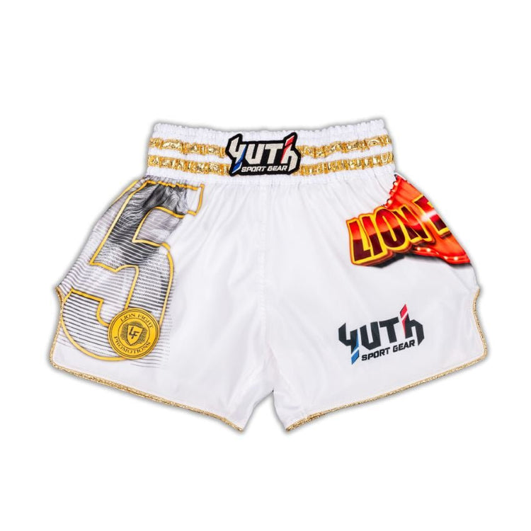 Yuth X Lion Fight Muay Thai Short - Fight.ShopMuay Thai ShortYuth X Lion FightWhiteXS
