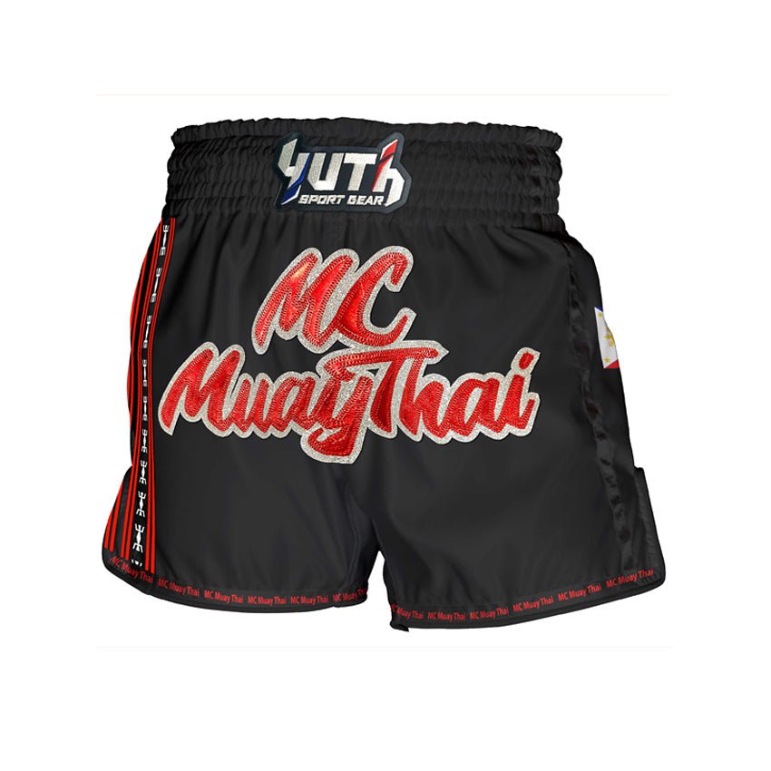 Black And Red Polka Dot Muay Thai Boxing Shorts